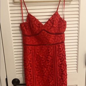 Bardot red dress